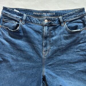 American Eagle Mom Blue Jeans Size 16 Cotton Pants
